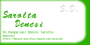 sarolta dencsi business card
